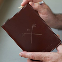 Boshiho customizzato in vera pelle porta segnapunti da Golf in stile Vintage di lusso in Yardage copertina del libro con Logo fatto a mano Lasered