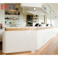 Table basse OEM pour café à jus de fruits design table de caissier moderne en forme de U pour restaurant et bar