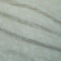 Tissu jacquard tissé en polyester 5219 avec découpes et motifs floraux 3D