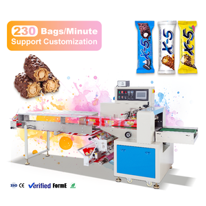 Machine d'emballage numérique automatique pour barres protéinées et rouleaux suisses, type oreiller - Product Image 1