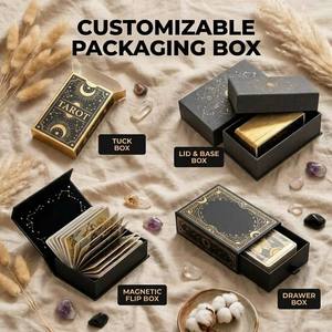 Legend Cthulhu Luxe Gold Foil PVC Tarot Playing Cards Eco-Friendly Rounded Corners Glossy Finish Sleek Magnetic Box Customizable - Product Image 4