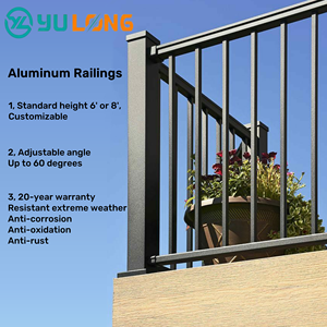 YuLong porte de jardin en alliage d'aluminium allée en métal étanche antirouille belle porte de clôture de jardin pour résidentiel - Product Image 5