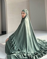 Ensemble Robe de Prière Musulmane Modeste Design Personnalisé 2025 Avec Grand Khimar, Ensemble Abaya de Prière Modeste de l'Aïd, Long Khimar