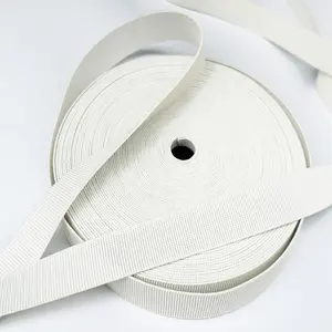Hot-bán Hàng may mặc phụ kiện màu đen trắng dệt Polyester elastics ở dạng cuộn với lõi nhựa