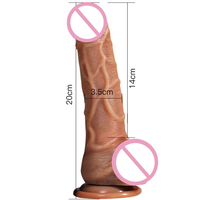Consolador Largo y Realista con Ventosa Potente, Múltiples Tamaños, Silicona Gruesa y Venosa, Pene Grande, Juguete Sexual Impermeable para Adultos para Mujeres