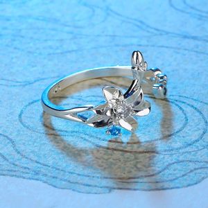 Anello da donna Mo Dao Zu Shi Rings Man Lan Wangji Wei Wuxian Fashion Flower Clouds gioielli coppie di nozze regali di colore argento carino - Product Image 4