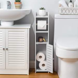 <span class=keywords><strong>Petit</strong></span> <span class=keywords><strong>meuble</strong></span> de rangement moderne en plastique blanc <span class=keywords><strong>pour</strong></span> salle de bain Vente en gros Porte-<span class=keywords><strong>papier</strong></span> hygiénique <span class=keywords><strong>pour</strong></span> <span class=keywords><strong>meuble</strong></span> de salle de bain - Product Image 4