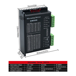 ไดรเวอร์ไมโครสเต็ปสเต็ปเปอร์ Mexico Stock Fast Shipping DM556 <span class=keywords><strong>DM542</strong></span> TB6600, DC9-50V, 0.5-5.6A, 0-200KHz, 256 ไมโครสเต็ป สำหรับ Nema 23 - Product Image 2