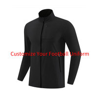 Survêtement personnalisé avec logo 2025 en polyester unisexe, survêtement de sport de haute qualité, veste de football