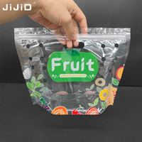 JIJID Herbruikbare voedselzak Fruit Druiven Plastic Ziplock Zak Groente Fruit Vershoudzak Mat Zwart Zak