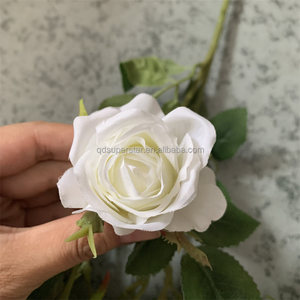 E-372 all'ingrosso rosa artificiale 7 teste di fiori di rosa inglese alla rinfusa fiori di seta fiori di rosa nuziale tessuto rosa rosa bianca - Product Image 6