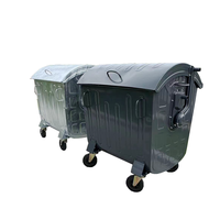 Conteneur à déchets galvanisé de 1100 L en gros, bac à ordures, poubelle, bac de recyclage électrogalvanisé