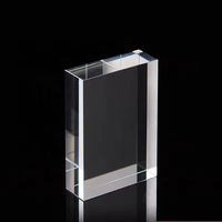 Verre optique personnalisé K9 cristal saphir cristal carré bloc guide de lumière prisme pour instrument de beauté laser