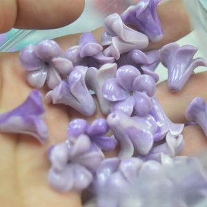 Venta al por mayor de cuentas sueltas semiterminadas hechas con polvo de jazmín, flor de cerezo, gloria de la mañana, melocotón y flor. - Product Image 4