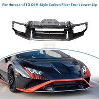 Pour Lamborghini Huracan STO Facelift, séparateur avant en carbone sec de style OEM, lèvre inférieure de pare-chocs
