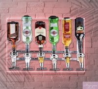 Vente chaude 4 bouteilles rotatives/murales distributeur de vin Machine projet bière/liqueur pompe distributeurs avec support