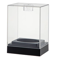 Présentoir sur pied moderne haut de gamme personnalisé en acrylique transparent, non pliable, à un seul niveau, pour figurines, avec étagères de rangement multifonctionnelles