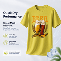 JNEI Beer Festival Grafisch T-shirt voor de zomer, streetwear, sneldrogend, gemakkelijk te onderhouden, ademend, casual T-shirt voor heren