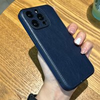Coque arrière souple en cuir de protection pour iPhone 17 16 15 14 13 12 Pro Max 11