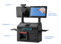Terminal de point de vente haut de gamme Restaurant de détail caisse enregistreuse tactile électronique système de point de vente paiement de point de vente tout en un avec imprimante