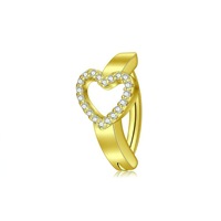 Anneaux de nombril inversés en acier inoxydable 14G, barre dorée, bijoux de piercing corporel, zircon pour piercings de nombril féminins