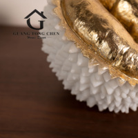 Figurine décorative en résine de luxe moderne en forme de durian, ornement de bureau, accessoires d'intérieur pour la maison