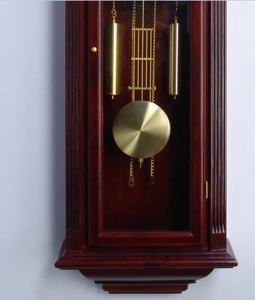 <span class=keywords><strong>Horloge</strong></span> murale d'intérieur en bois vintage de style rétro de 9 pouces de diamètre avec pendule oscillant - Product Image 6