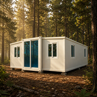 Maison conteneur pliable Jiezhu à double aile extensible, épaissie et respirante, avec chambre et salle de bain pour usage en dortoir