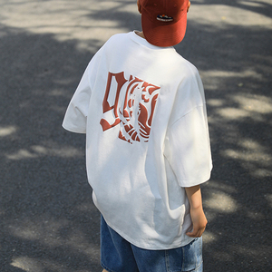 เสื้อยืดคอกลมลายกราฟิกใหม่ สดใส ระบายอากาศได้ดี เสื้อผ้าผู้ชาย พิมพ์ลายโฟมพัฟ 3 มิติ แบบกำหนดเอง - Product Image 2