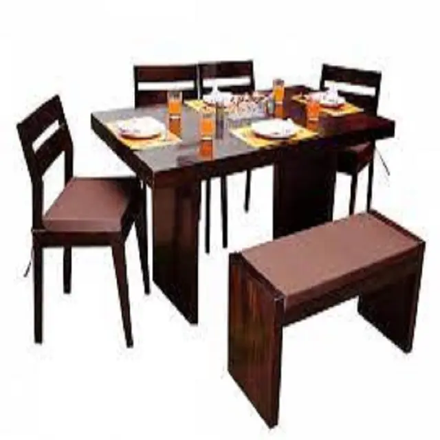 Mesa de Picnic de madera para jardín, muebles de lujo, mesas de comedor rectangulares, 5 pies, novedad