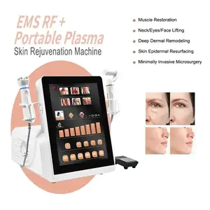 2 IN 1 NON Surgical face jowls neck lift treatment radio frequency fractional plasma lift wrinkles removal machine