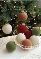 Ensemble d'ornements de Noël bordeaux, vert, crème, terre cuite, or – Décorations suspendues pour sapin de Noël, fournitures pour fêtes de fin d'année