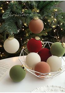 Set Ornamen Natal Burgundy Hijau Krem Terakota Emas Hiasan Gantung Pohon Natal Perlengkapan Pesta Liburan Natal - Product Image 2