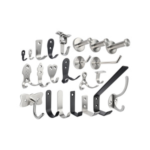 Gancho de pared de acero inoxidable Jfus, individual, resistente, con adhesivo 3M, instalación sin taladro, para cocina, baño, perchero. - Product Image 2