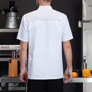 เสื้อแจ็กเก็ตมีแขนสั้นของเชฟชุดยูนิฟอร์มสำหรับร้านอาหารเชฟทำงานพร้อมโลโก้ทำจากผ้าฝ้ายทองแดงสำหรับเด็กโรงแรมซูชิ - Product Image 2