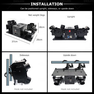 Macchina per Coriandoli DELIFX a Quattro Trigger, Lanciatore di Coriandoli DMX512 per DJ, Club, Eventi, Feste e Gender Reveal Party - Product Image 5