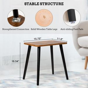 Moderner Klassischer Holz-Beistelltisch Beweglicher Tragbarer Couchtisch für Wohnzimmer Schlafzimmer Sofa Luxus-Wohnmöbel - Product Image 3