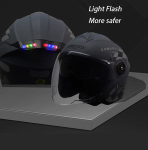 Được xây dựng trong <span class=keywords><strong>Bluetooth</strong></span> ABS nửa mặt xe đạp và xe máy điện Mũ bảo hiểm với đôi ống kính an toàn cưỡi Visor Kích thước miễn phí - Product Image 3