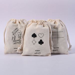 Bolsa de Algodón de Sarga Blanca para Joyería con Logotipo, Bolsa de Yute para Regalo, Bolsa de Almacenamiento para Joyería - Product Image 1