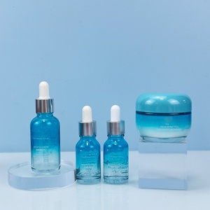 Juego de Botellas de Vidrio Azul Cobalto de 30g 50g 40m 80ml 100ml 120ml, Botella de Vidrio de Lujo para Cosméticos, Juego de Envases Cosméticos Azul Oscuro - Product Image 4