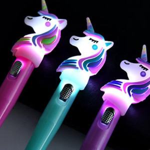 Tête de silice légère mignonne pour enfants cadeau boule de nouveauté <span class=keywords><strong>licorne</strong></span> stylo Kawaii - Product Image 2