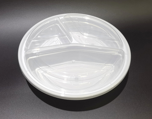 HACAMY - Contenedor Redondo Desechable de Plástico PP para Alimentos con 3 Compartimentos y Tapa, Caja Apilable Resistente para Llevar, Alta Calidad - Product Image 6