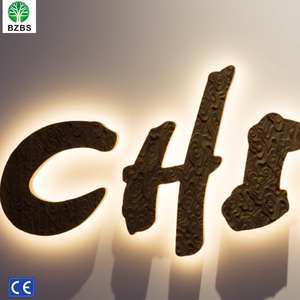 Insegna Luminosa LED 3D in Legno Massello Personalizzata, Ecologica e a Risparmio Energetico, per Hotel, Negozi, Centri Commerciali, Aziende, Casa - Product Image 3