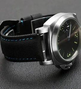 High Quality Nylon Textured Strap for the <strong>Pam</strong> 01661 441 799 616 Marina Men's Strap 24 mm Black Blue - Product Image 2