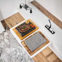 Personnalisation de petite commande pour les carreaux de lave naturels de Noël pour le barbecue pour le boeuf de cuisson de steak grillé