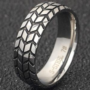 Véritable U Bijoux 6mm Vintage Style Rainuré Roue Pneu Biker Anneaux pour Garçon Anneau Élégant en Acier Inoxydable Bijoux De Mode Anneaux - Product Image 3