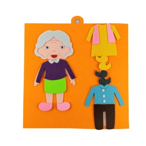 Felt DIY <strong>Dressing</strong> Busy Activity Board Toys Dress <strong>up</strong> Fun Velcro Pretend Play for <strong>Toddlers</strong> to Improve Children's Hands-on Ability - Product Image 6