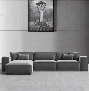 Factory Outlet Home Living Room Sofa Furniture Modern Design L Shape Lounge Couch Set