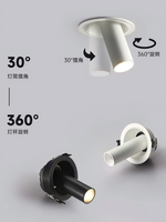 Éclairage d'intérieur moderne ultra-mince Flexible Long Spot 7-15w & 12-50 ° Focus rotatif rétractable encadré pour la maison/le bureau