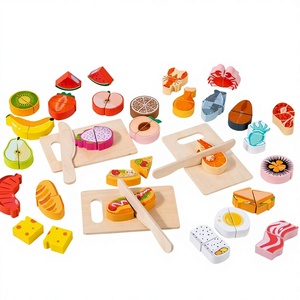 Set Giocattolo per Tagliare Frutta e Verdura in <span class=keywords><strong>Legno</strong></span>, Gioco di Ruolo per <span class=keywords><strong>Cucina</strong></span> - Product Image 1